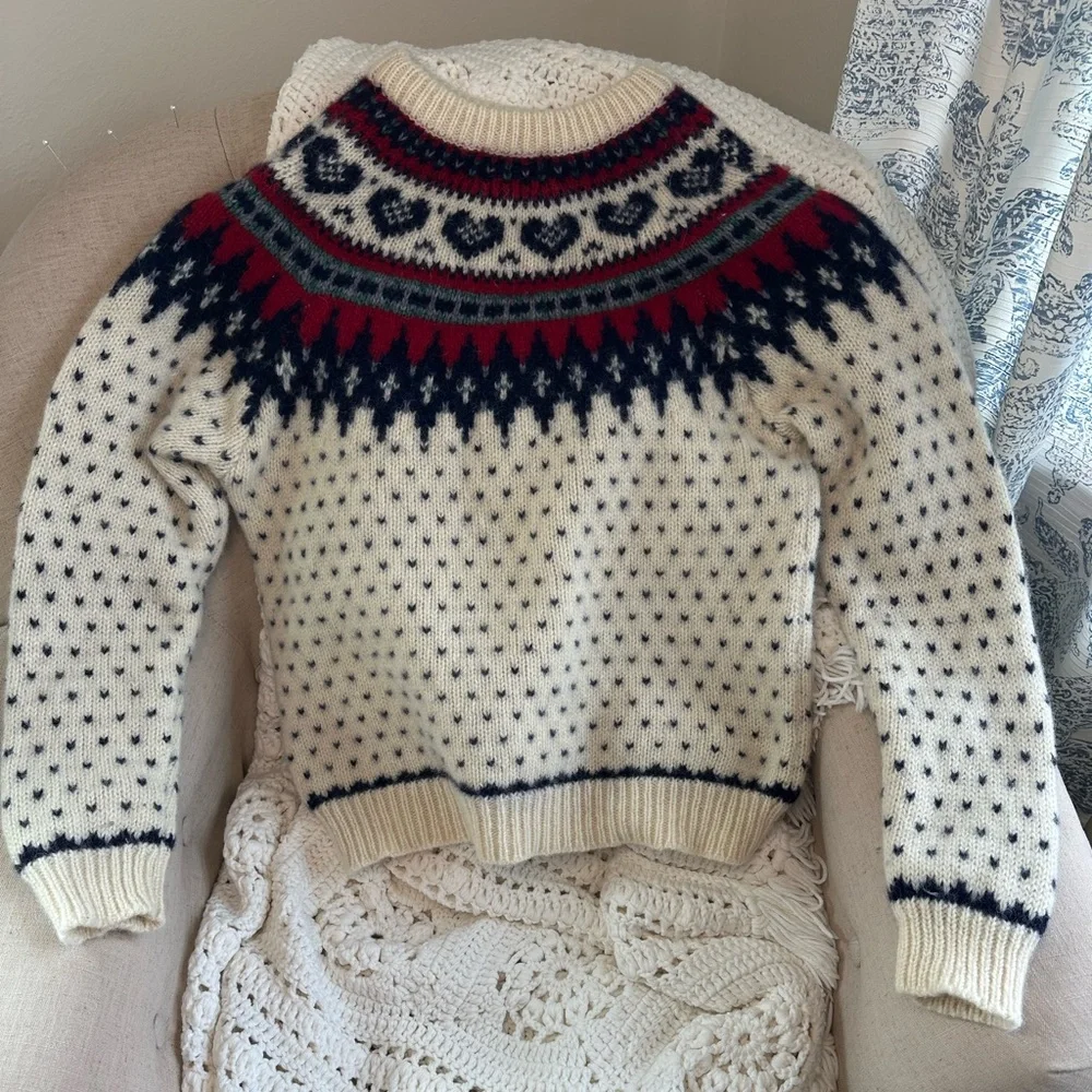 Vintage 80s Women’s Woolrich wool blend sweater, size L - Picture 2 of 10